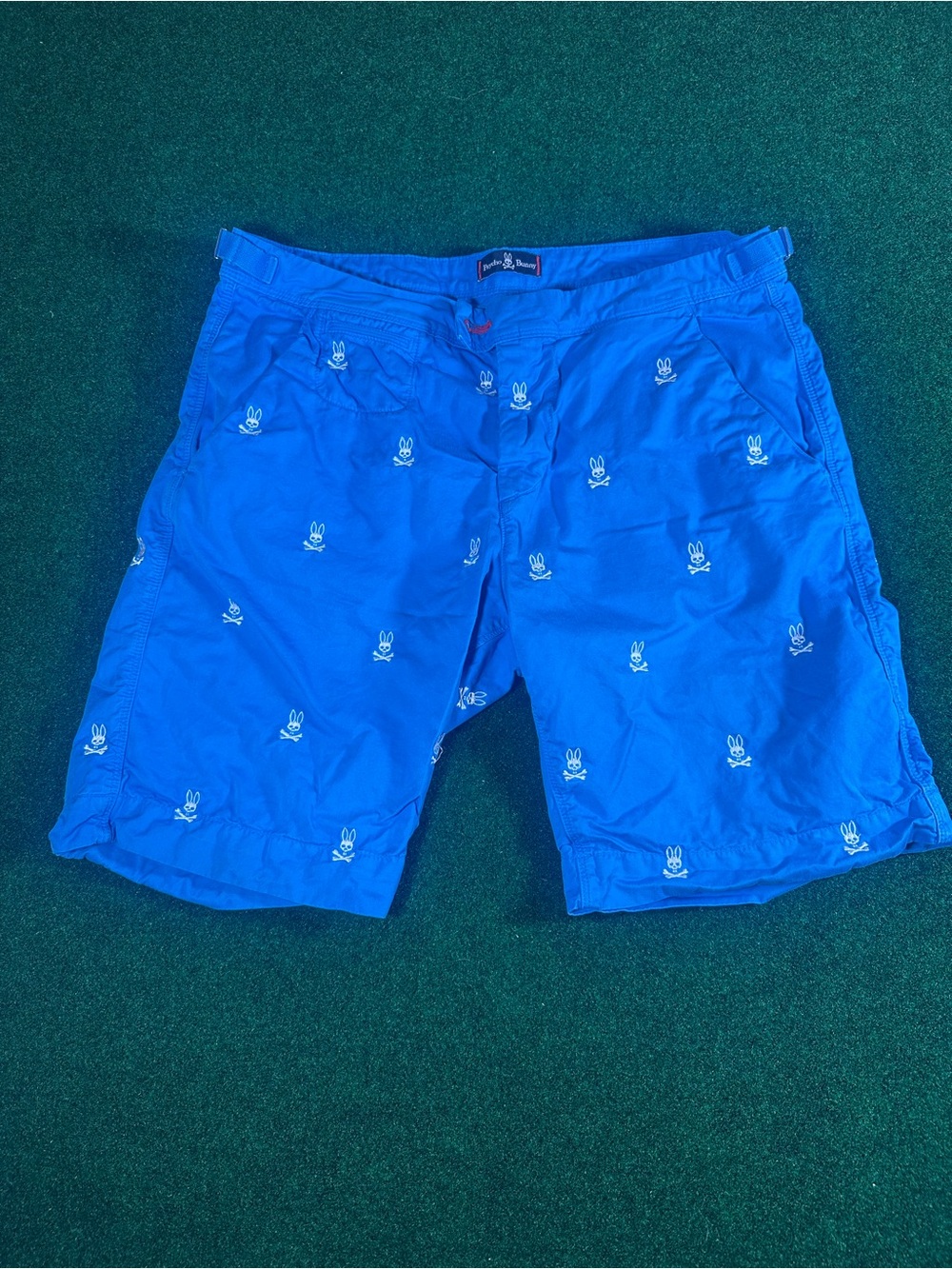 Psycho Bunny Men’s Blue Embroidered Shorts